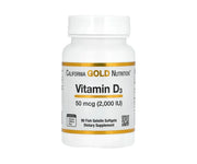 California Gold Nutrition Vitamin D3 50 mcg 90 Softgels