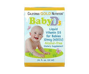 California Gold Nutrition Baby Vitamin D3 Drops 10 mcg (400 IU) 10 ml